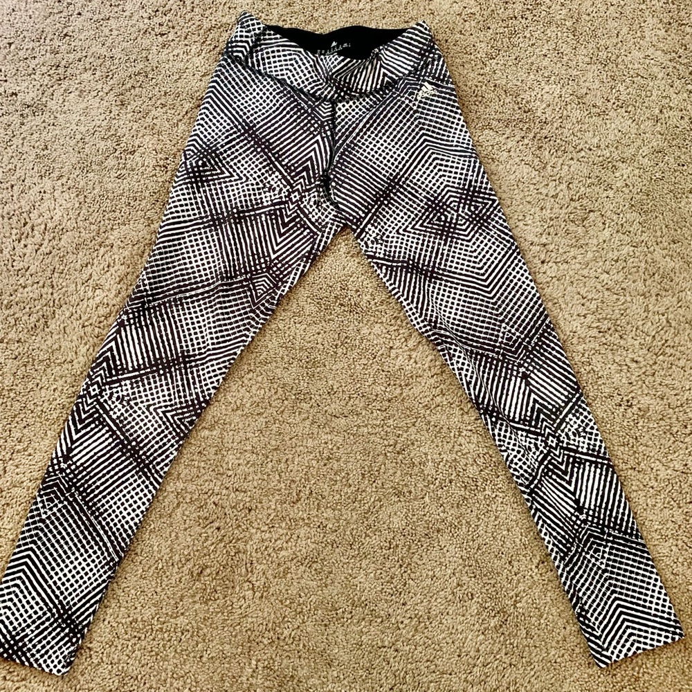 Adidas Black and White Climalite Leggings